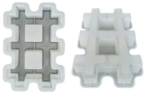 Wiederverwendbare Kunststoff-Gartenpflasterform für Heimwerker, Beton, Ziegel, Weg, Outdoor-Dekoration, Pflastersteine, 42 x 28 x 8 cm