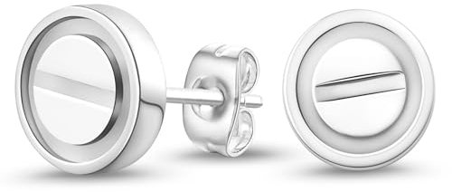 Damen Cc Ohrringe,Edelstahl Ohrstecker,Medizinische Titanstahl Silber Love Ohrring für Frauen,Sterling Silber 925 Earringe for Women,Dupes,Ideal Geschenk für Frauen,Mode Schmuck