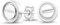 Damen Cc Ohrringe,Edelstahl Ohrstecker,Medizinische Titanstahl Silber Love Ohrring für Frauen,Sterling Silber 925 Earringe for Women,Dupes,Ideal Geschenk für Frauen,Mode Schmuck