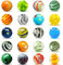 Jiahuade Glasmurmeln,Glas Murmeln Kinder Murmelspiel,16mm Bunte Murmeln,Deko Glas Spielzeug,Transparent Handgefertigte Glasmurmeln,Glasmurmeln Bunt für Murmelspiel Kinder Haus Dekoration