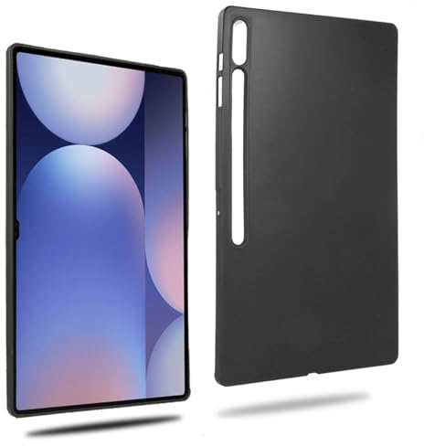 REY Schwarz Silikonhülle TPU für Samsung Galaxy TAB S10 Ultra 14,6, Handyhülle Premium Kratzfest TPU Durchsichtige Schutzhülle, Ultradünne 0,33 mm