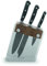 Sur La Table SLT851055 Core 5 Pc Knife Set with Block, Medium, Walnut