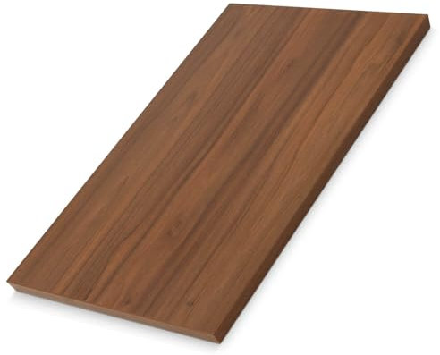 Hausfux Tischplatte nach Maß - 2,5 cm Starke Spanplatte mit ABS-Kante - individueller Zuschnitt - Made in Germany (Madison Walnuss, 80 x 40 cm)