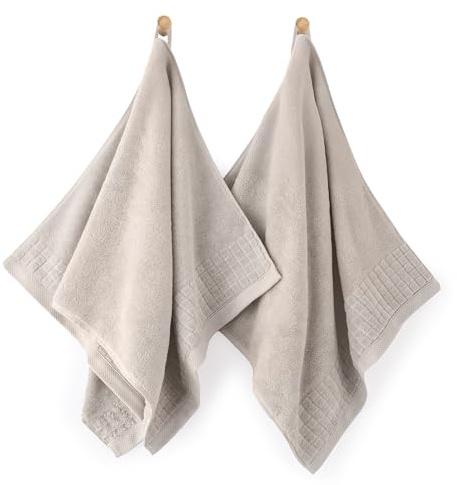 ZWOLTEX - Handtuch Satz Paulo, 2 Stück Satz 50x100 cm, Towels Set 100% Baumwolle, Sauna Handtuch Sets, Handtücher, Badehandtuch, Hantücherset, Strandhandtuch, Badehandtuch - Hellbeige