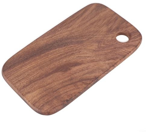 Schneidebrett aus Walnussholz, tragbares Schneidebrett, für Camping, Picknick, Grillen, Küche, Lebensmittelzubereitung, leicht, mit Loch zum Aufhängen, runde Kanten (S (15,5 x 8,5 x 1))
