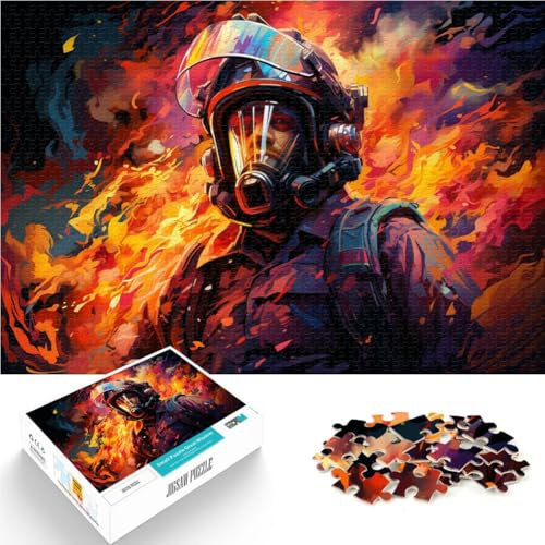 Puzzle für Erwachsene, 1000 Teile, Feuerwehr-Puzzlespiel, Familienspiel, Stressabbau, schwieriges Herausforderungspuzzle, 10,27 Zoll x 14,96 Zoll