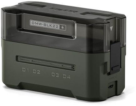 Tilta DMW-BLK22 Battery Charger 4-Channel Charging Case Compatible with DMW-BLK22 Batteries, Portable Charging Station - Green TBC-BLK22-GN