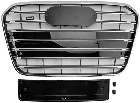 Artudatech Kühlergrill Frontstoßstangengrill S6 Style Passend für Audi A6 C7 2012-2015 Chrome