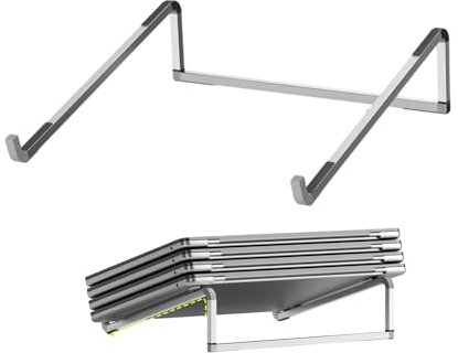 Stand Per Laptop - Da Scrivania In Alluminio, Supporto Per Computer | Monte Laptop Portatile Ergonomico Per Viaggi, Supporto Regolabile Robusto Per L'organizzazione Da Scrivania, Riser Non Slip