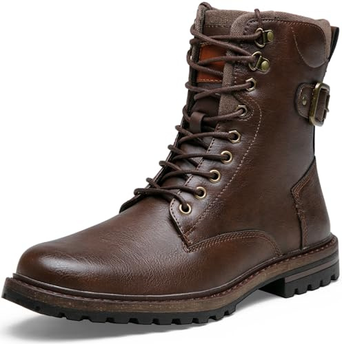VOSTEY Herren Stiefel Winterschuhe Motorrad Casual Stiefeletten Für Herren Chelsea Boots Leder