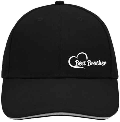 Huuraa Cappy Mütze Best Brother Heart Geschenk | Baseballkappe Basecap Kappe Geschenkidee Unisex Baseball Cap