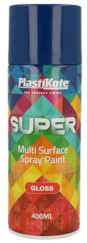 400ml, Super Multi Surface Gloss Spray Paint (1, Royal Blue)