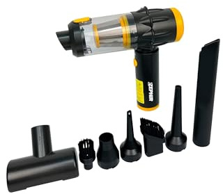 Zephir Aspiratutto e Soffiatore Brushless Cordless 12000Pa, Aspirabriciole Portatile 2 Velocità, Filtro HEPA, Autonomia 30 Minuti, 7 Accessori Inclusi