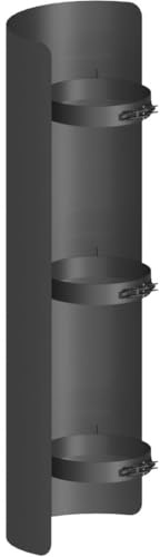 Ø 130 mm Ofenrohr Strahlungsschutz - 75 cm - schwarz