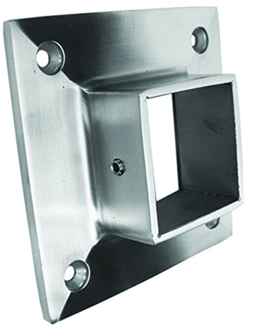 Wandflansch - Verankerung des Rohres 40x40x2mmmm an die Wand, 4x Bohrung M5mm