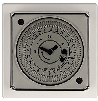 OPTIMUM OP-SBST - 24 Hour Mechanical Socket Box Timer Switch 230v 16amp Timeswitch Lighting Immersion Heating Security
