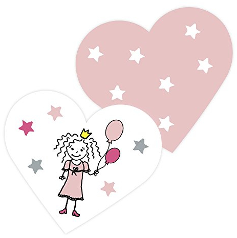 Frau WunderVoll® 100 KONFETTI Herzen Prinzessin/Tischkonfetti, Hochzeit Deko, Tischdekoration, Streudeko, Geburtstag, Shooting, Babyshower, Kindergeburtstag