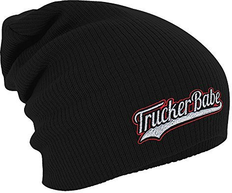 Fan-O-Menal Textilien Longbeanie Slouch-Beanie Trucker Babe 55410 Farbe schwarz