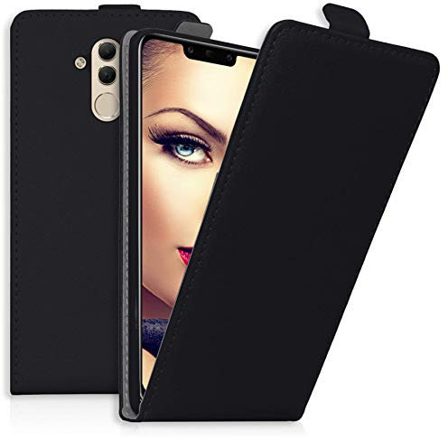 mtb more energy® Flip-Case Tasche für Huawei Mate 20 Lite (6.3'') - Schwarz - Kunstleder - Schutz-Tasche Cover Hülle