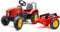 Falk 2020AB Tracteur à pédales Supercharger Rouge Avec Capot ouvrant et remorque incluse Traktoren, Rot