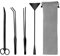 Liveek Aquarium Aquascape WerkzeugSet, 4in1 AntiRost Wasserpflanze Aquascaping Tool Edelstahl Schwarz Pinzette Schere Spatel für Aquarium Aquarium Reinigung Aquarium Aquascape Werkzeuge Sets