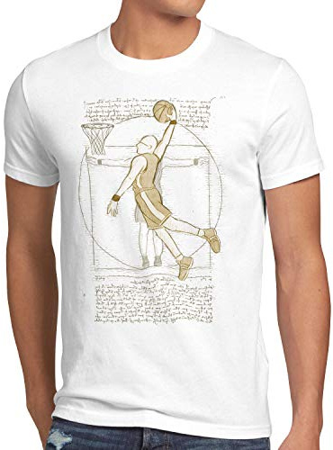 style3 Vitruvianischer Basketballspieler Herren T-Shirt ballsport Vinci Mensch