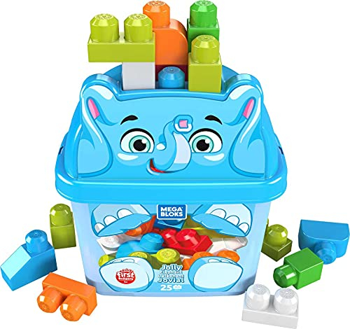 MEGA Bloks GPG21 Bloks Elefant Bausteinbox (25 Teile), Spielzeug ab 1 Jahr