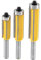 DingGreat 3Pcs 8 mm Gambo 4 Flauto Fresa per Rifilare con Cuscinetto, Fresa a Taglienti Diritti Strumento di taglio per la lavorazione del legno