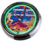 Neon Uhr Flipper Jungle Queen Gottlieb 1977 Wanduhr Deko-Uhr Leuchtuhr USA 50's Style Retro Neonuhr Esszimmer Küche Wohnzimmer Büro (Grün)