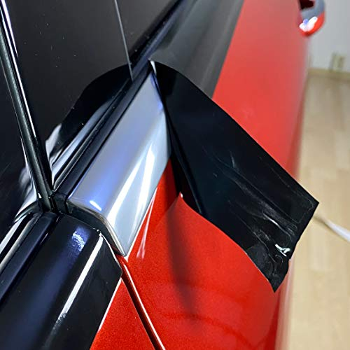 Schwarze Folie für das Auto Autoaufkleber Shadow Line Stripes, Zierleisten Auto Chromleisten, Frontgrill, Exterieur Black Schwarze Folie Optik Paket Glanz Schwarz pinstripes