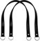PH PandaHall 2 Stück Leder Taschengriffe 57cm Schwarz Taschenhenkel Taschengriffe Geldbörsen Riemen Handtaschen Riemen Mit Platin Legierung Spring Gate Ringe Für Handtaschen Ersatzzubehör DIY Tasche