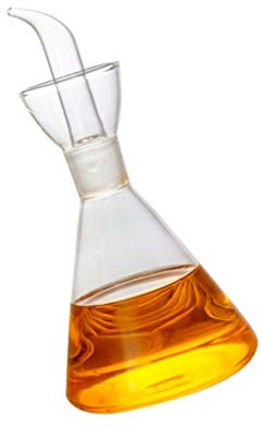 HEMOTON Ölspender Glas Ölkännchen Olivenöl Flasche Ölkanne Olivenöl Spender Ölflasche mit Ausgießer Glas Auslaufsichere Ölspender Flasche Ölkanne Küche,250 ml
