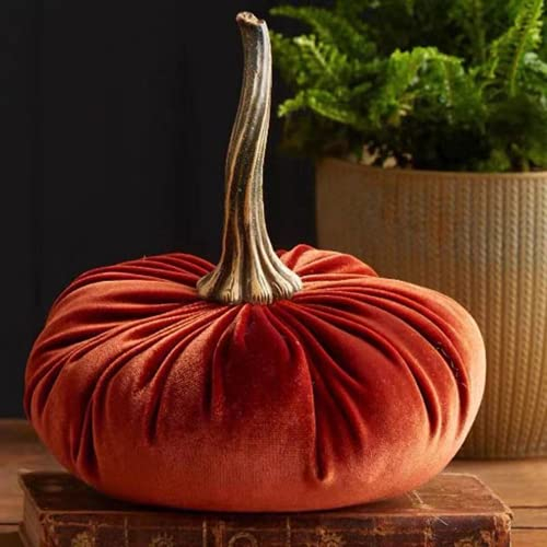 Deko Kürbis Samt Herbst Dekoration Kürbis Herbstdeko Kürbis Tischdekoration Halloween Erntedankfest Dekoration Orange