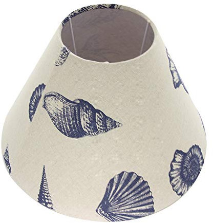 Heyiarbeit 1 abat-jour de taille moyenne en tissu pour lampe de table, lampadaire sur pied en lin naturel fabriqué à la main avec impression marine