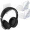 HomeMount Headphone Stand Headset Holder - Adhesive Gaming Headphone Hanger Hook Desk Mount for Most Headphone & Controller (White 2Pack)