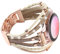 Posh – Bracelet en cuir pour Samsung Galaxy Watch 5/Watch 6/Galaxy Watch 4 40 mm 44 mm/Galaxy Watch 5 Pro/Watch 4/Watch 6 classique, bracelet bohème de 20 mm, fait à la main pour femme (rose pailleté)