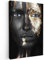 MuchoWow Leinwand Bilder, Einzigartige Wanddeko mit Rahmen, Frau - Blattgold - Schwarz - Gold - Luxus, Wandbilder Wohnzimmer, Deko Schlafzimmer 60x90 cm