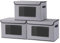 YheenLf Aufbewahrungsbox mit Deckel, Kleiderschrank Organizer, Stoff Grau Aufbewahrungsboxn mit Fenster, Faltbox mit Griff, 3 Stück, 45x30x30cm
