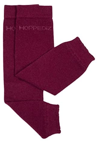 Hoppediz Kashmir/Lana Merino Scaldamuscoli per Bambini, Bordeaux, Taglia Unica Unisex-Bimbi