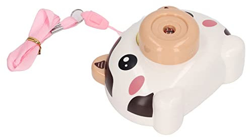 Keenso Kids Pretend Camera Toy Educational Sound Light Simulation Projection Camera with Viewfinder Image for Boys Girls (Cow)