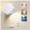 Wandleuchte Innen, Wandlampe mit RGB-Ambiente-Beleuchtung mit Fernbedienung Led Wandleuchte Innen 1-Stunden-Timer-Funktion 360° drehbare Touch Control Wandlampen Kabellose Auf- und Abwärtslicht