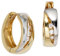 15,5mm Creolen Ohrringe Klappcreole mit 6 Zirkonia 333 Gold Gelbgold