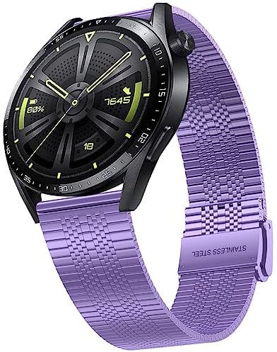 Metall Armband für Huawei Watch GT 3 46mm/ 3 Pro, Huawei Watch GT2 46mm, Huawei Watch GT2 Pro/GT 2e/ GT Active/Watch 2 Classic/Galaxy watch 3 45mm, 22mm Rostfreier Stahl Ersatzarmband