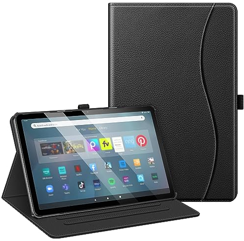 Fintie- Funda para Tableta Amazon Fire MAX 11 (13.ª generación, Lanzamiento en 2023) - [Multiángulo] Funda con función Atril y Bolsillo con función de Encendido y Apagado automático, Color Negro