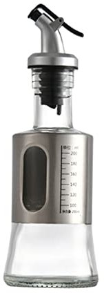 200 300 500ml Dispenser di d' Bottiglia di da cucina Ampolla di vetro Senza gocciolamento distributore di e aceto Bottiglia di vetro per Cucina con bilancia Bottiglie Vetro per Acqua (D, 200ml)