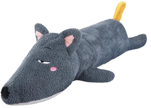 Seitenschläferkissen Tierform Kuschelkissen Kinder Liegekissen Flauschig Umarmungskissen Weich Komfortkissen Kuschelig Schlafkissen Langkissen Niedlich Sofa Kissen für Mädchen Damen Geschenk Grau