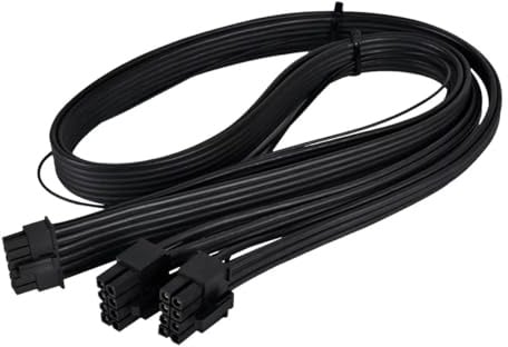 For Cooler Master 12VHPWR Ersatzkabel, 2 × 8 Pin auf 16 Pin PCIe 5.0 Stromkabel für Cooler Master V SFX Series PSUs, 600W 12+4Pin GPU-Stecker für RTX 4090 4080 4070 Ti 3090 Ti, 16AWG, 60cm