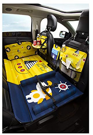 Auto-Reisebett, doppelseitiges Oxford-Tuch, Eisseide, Auto-Rücksitz-Klappbett, Auto-SUV-Heckschlafmatte (B 130 x 80 x 43 cm)