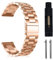 MaEiol 20mm Correa Metal para Samsung Galaxy Watch FE/Samsung Galaxy Watch 7/6/5/4 40mm 44mm,Galaxy Watch 6 Classic 43mm/47mm, Galaxy Watch 5 Pro 45mm, Pulsera Repuesto Acero Inoxidable - Oro Rosa