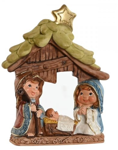 Hogar y Mas Portal DE BELÉN Nacimiento Resina Pesebre 10,3X3,1X12,4CM - A